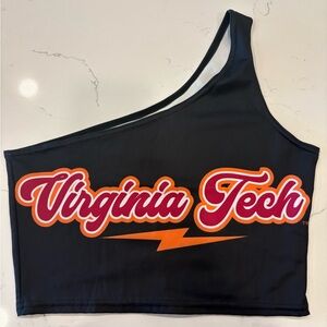 Virginia Tech One-Shoulder Crop Top Tailgate and Gameday